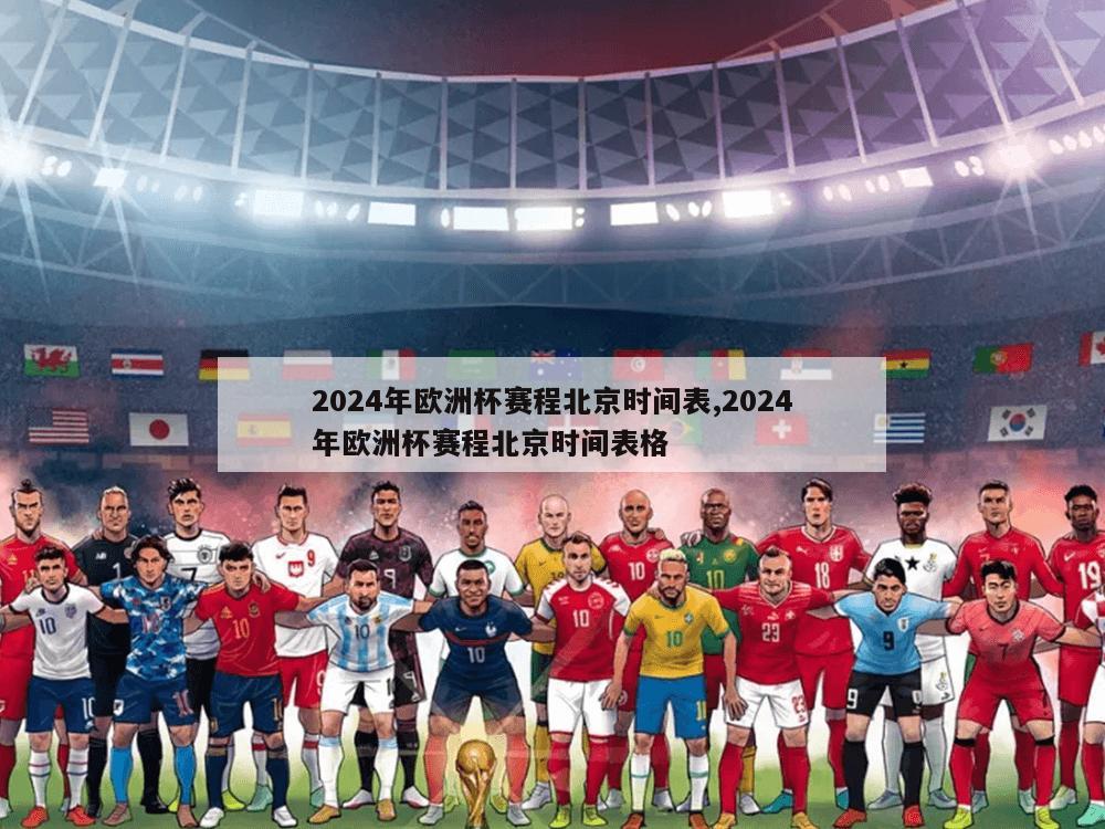 2024年欧洲杯赛程北京时间表,2024年欧洲杯赛程北京时间表格